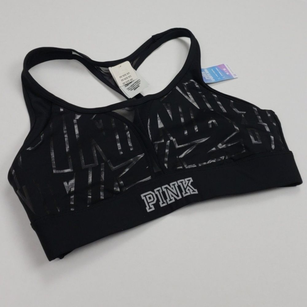 PINK Victoria's Secret Ultimate Unlined Sports Bra Black Size M NWT - Picture 8 of 8